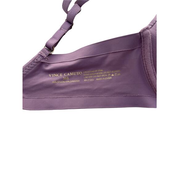Vince Camuto purple bra size 36B demi underwire padded - Picture 4 of 7